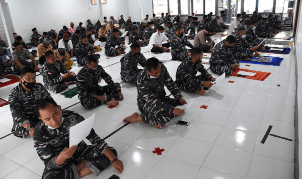 Komandan Lantamal XII Hadiri Pelaksanaan Zikir dan Doa Bersama Dalam Rangka Memperingati Isra Mi’ra Nabi Muhammad SAW 1442 H Tahun 2021