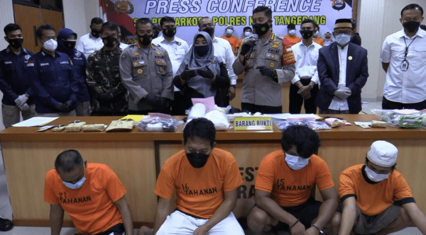 Terkait Penyalahgunaan Narkotika, Kades Bersama 4 Rekannya Berhasil di Ringkus Jajaran Polresta Tangerang Polda Banten