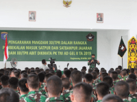 Pangdam XII/Tpr Beri Arahan Kepada Prajurit Tamtama Abituren Dikmata PK TNI AD Gel. II TA. 2019
