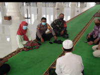 Danramil Mempawah Hilir Cek Persiapan Tabligh Akbar di Masjid Agung Al Falah