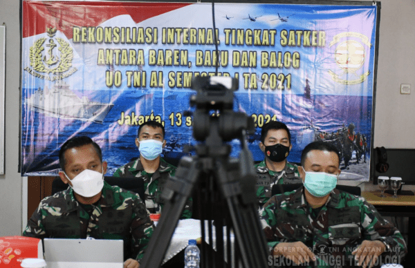Ka Akun STTAL Mengikuti Rekonsiliasi Internal Tingkat Satker UO TNI AL TA.2021