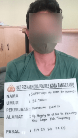 Seorang Pria Ditangkap Karena Bawa Narkotika Jenis Sabu – Sabu