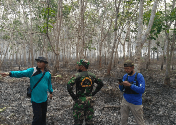 Danramil Mempawah Hilir: Lagi-lagi Muncul Titik Kebakaran Hutan dan Lahan Ditanah Gambut