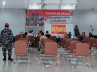 SINERGITAS TNI POLRI, YONMARHARLAN XII GELAR VAKSINASI MASSAL TNI ANGKATAN LAUT