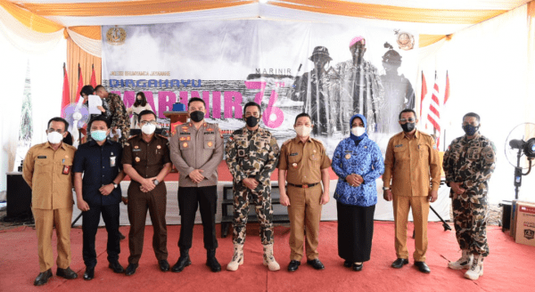 Perayaan Puncak HUT Marinir KEe-76 Tahun 2021 di Mako Jaguar Yudha Khatulistiwa Yonmarhan XII