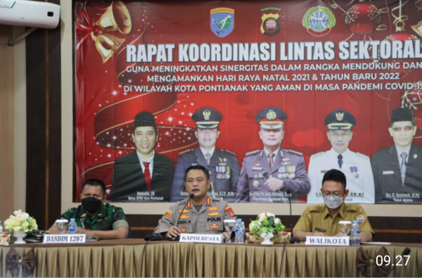 Polresta Pontianak Kota Gelar Rapat Koordinasi Lintas Sektoral Dalam Rangka Pengamanan Nataru