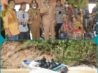 Bupati Sintang Berkunjung Kecamatan Derwai Untuk Menghadir Adat Istiadat Uud Damum