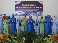 Pangkalan Utama TNI AL XII Gelar Giat Donor Darah Dalam Rangka HUT ke-7 Lantamal XII
