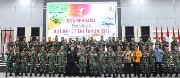 Peringati HUT ke-77 TNI, Kodam XII/Tpr Gelar Do’a Bersama