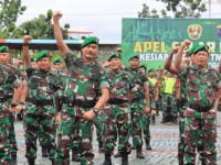 Antisipasi Perkembangan Situasi, Kodam XII/Tpr Ikuti Apel Gelar Kesiapsiagaan TNI AD TA 2022