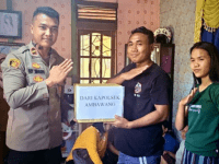 Polsek Ambawang dan Muspika Berikan Bantuan Sosial Warga Stunting di Desa Teluk Bakung