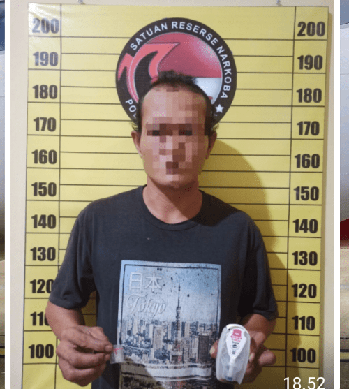 Sedang Asyik mengedarkan Narkoba Seorang warga ditangkap Anggota Polres Kubu Raya