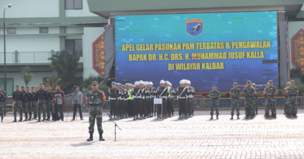 Kodam XII/Tpr Gelar Apel Kesiapan Pengamanan Kunjungan Kerja Mantan Wakil Presiden RI Jusuf Kalla