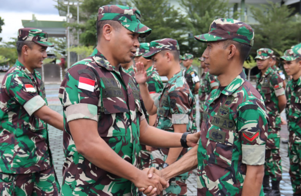 Lima Puluh Lima Prajurit Tanjungpura Kembali Dari Satgas Apter di Wilayah Kodam XVII/Cen