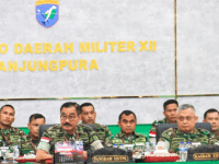 Rapat Pimpinan  Mengangkat Tema, “Kodam XII/Tpr Patriot NKRI yang Profesional, Siap Mendukung Tugas Pokok TNI AD”