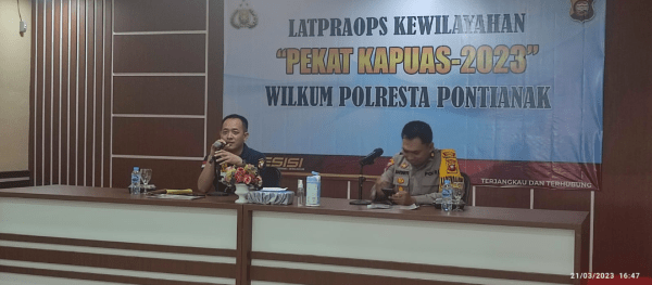 Polresta Pontianak Gelar Lat Pra Ops Pekat Kapuas 2023.