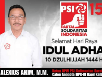 Bentuk Kepedulian Partai Solidaritas Indonesia (PSI) Kalbar Turut Serta Salurkan Hewan Qurban