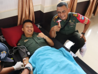 Jelang Peringatan Hari Juang TNI-AD 2023, Kodim Mempawah Gelar Baksos Donor Darah