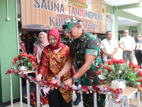 Tingkatkan Kebugaran Prajurit dan Keluarga, Pangdam Resmikan Sauna Tanjungpura