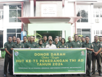 Jelang HUT ke-73 Penerangan TNI AD, Pendam XII/Tpr Gelar Donor Darah