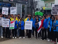 Ratusan Mahasiswa Gabungan BEM Se-Kabupaten Sintang Turun Kejalan Sampaikan Pesan Ini