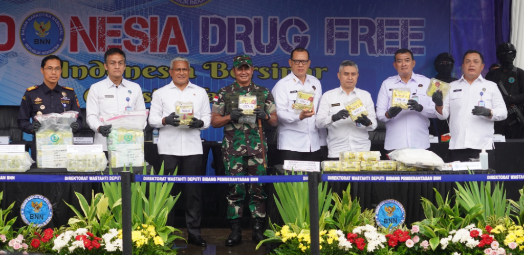 Ikuti Pemusnahan Barang Bukti di BNN RI, Pangdam Tanjungpura Tegaskan TNI Komitmen Perangi Narkoba