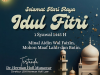Lembaga Bantuan Hukum Herman Hofi LAW Mengucapkan Selamat Hari Raya Idul Fitri 1 Syawal 1445 H