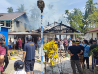 Tragedi Kebakaran di Hari Raya Idul Fitri, Rumah Pak Mul di Mempawah Hangus Terbakar