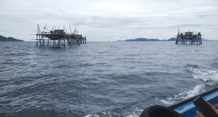 Terlihat Bagan-bagan nelayan untuk menangkap ikan disekitar pulau.dok PKP.
