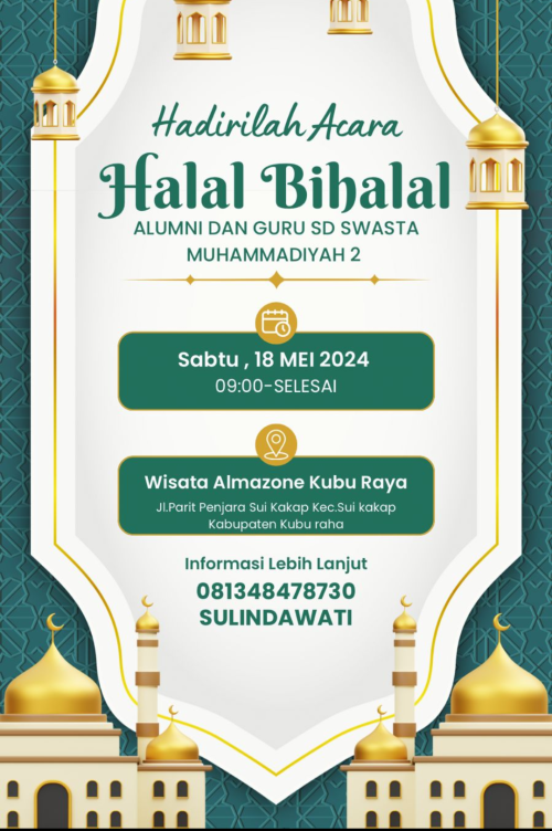 SD Muhammadiyah 2 Pontianak Akan Segera Gelar Halal Bihalal Pererat Silaturahmi