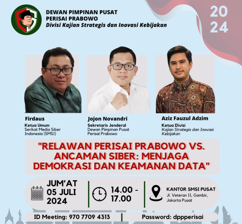 Diskusi Perisai Prabowo dan SMSI: Menjaga Data Nasional dari Ancaman Serangan Siber