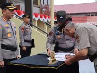 Upacara Pelantikan dan Sertijab di Internal Polresta Pontianak Polda Kalbar: Kapolsek Pontianak Kota, Kapolsek Pontianak Selatan, dan Kapolsek Kawasan Pelabuhan Dwikora Resmi Dilantik