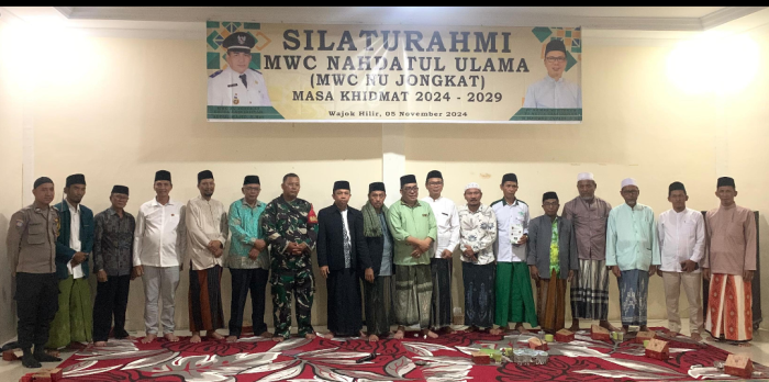 Majelis Wakil Cabang NU Jongkat Gelar Silaturahmi dengan Pengurus dan Tokoh Ormas di Wajok Hilir