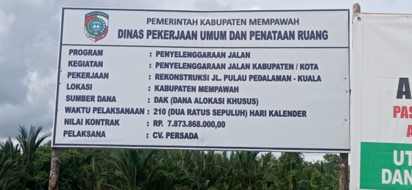 Diduga Minim Kualitas dan Abaikan K3, Proyek Rekonstruksi Jalan Pulau di Mempawah Tuai Sorotan