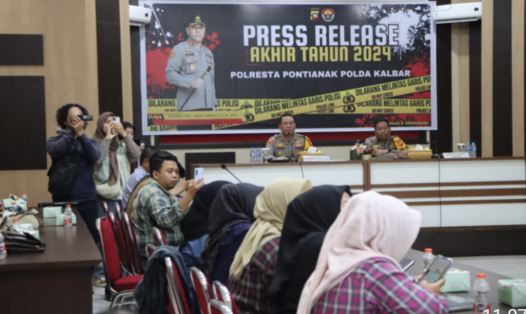 POLRESTA PONTIANAK GELAR PRESS RELEASE AKHIR TAHUN 2024