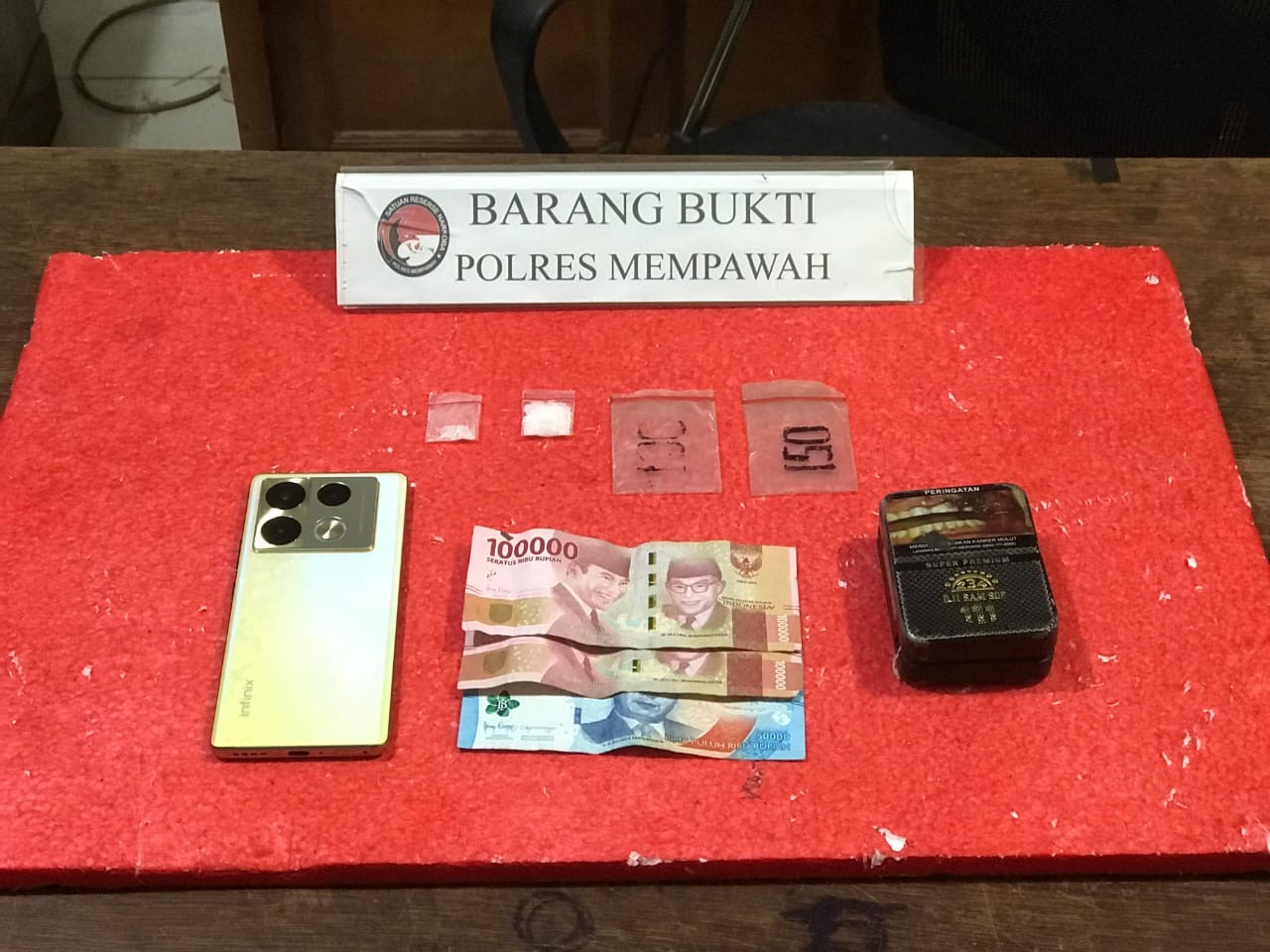 Satresnarkoba Polres Mempawah berhasil menggagalkan peredaran narkotika di wilayah Kecamatan Sungai Kunyit.