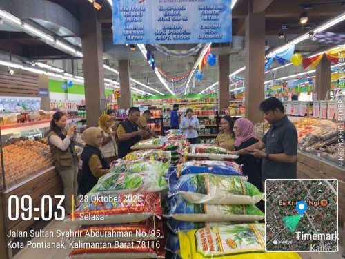 Sinergi Pengawasan Harga Beras : Satgas Pangan Kalbar Pantau Langsung Ritel Modern Di Lapangan