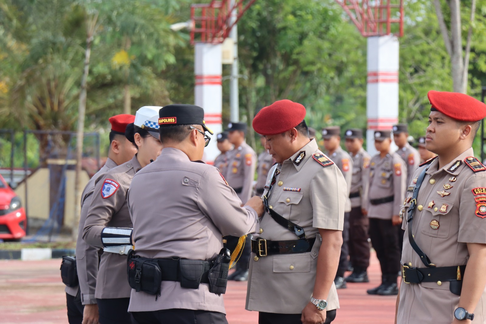 Kapolres Melawi Pimpin Sertijab Kasat Lantas, Kapolsek dan Kasat Reskrim