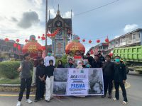 Aksi Militan Pemuda Mempawah : PRISMA, IPNU/IPPNU, & Karang Taruna Kelurahan Sungai Pinyuh Serbu Titik Asap dengan Masker Gratis