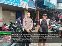 Polsek Ngabang Tingkatkan Patroli Jalan Kaki Diseputaran Pasar Ngabang Dan Terminal Dara Itam Cegah 3C dan Premanisme