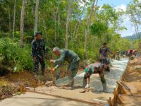 Pasiter Pastikan Rabat Beton Selesai Tepat Waktu Walaupun Sering Hujan