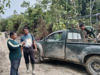 Kadinsos Mempawah Kunjungi Lokasi TMMD, Beri Dukungan Moril kepada Prajurit