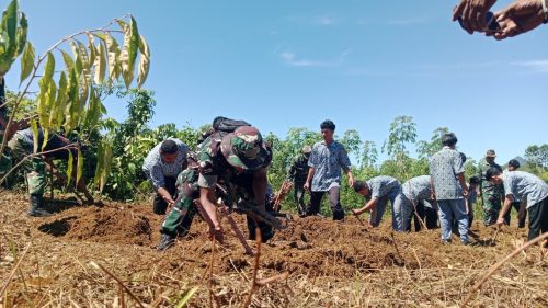 Pasi Ter Kodim 1201/Mempawah Ajak Generasi Muda Peduli Lingkungan di Penghujung TMMD