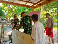 Penuh Semangat, Satu Persatu Sasaran RTLH Warga Sepang Diselesaikan Satgas Meski di Musim Hujan