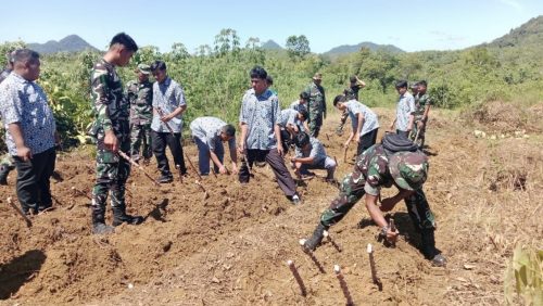 Kades Sepang Bangga Lahan Tidur Desa Kini Mulai Dihidupkan Satgas TMMD