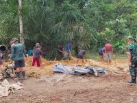 Warga Desa Sepang Antusias Sambut Kedatangan Tim Wasev Itdam XII/Tpr di Lokasi TMMD