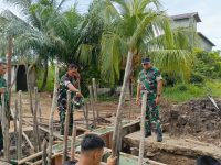 Pastikan Program Presiden Berjalan Optimal, Dandim 1201/Mempawah Tinjau Progres Pembangunan Jembatan Komposit di Wajok