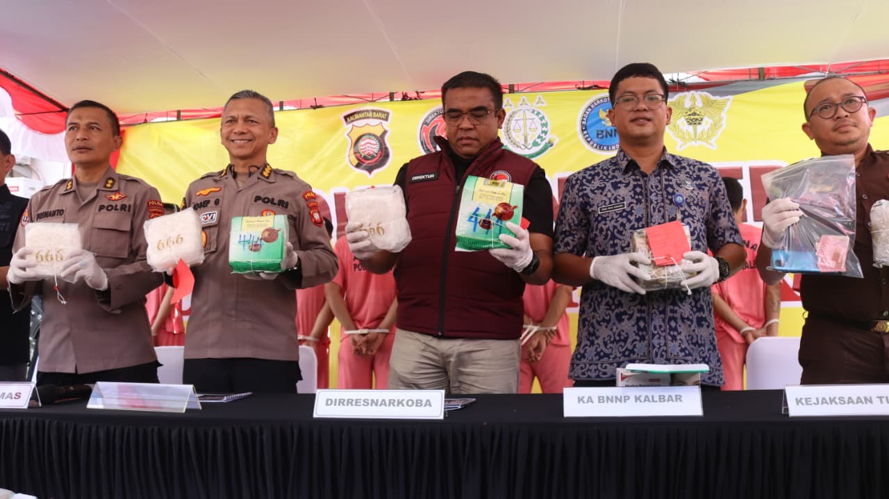 Lagi! Ditresnarkoba Polda Kalbar Gagalkan Peredaran Narkoba Miliaran Rupiah, 32 Tersangka Diamankan