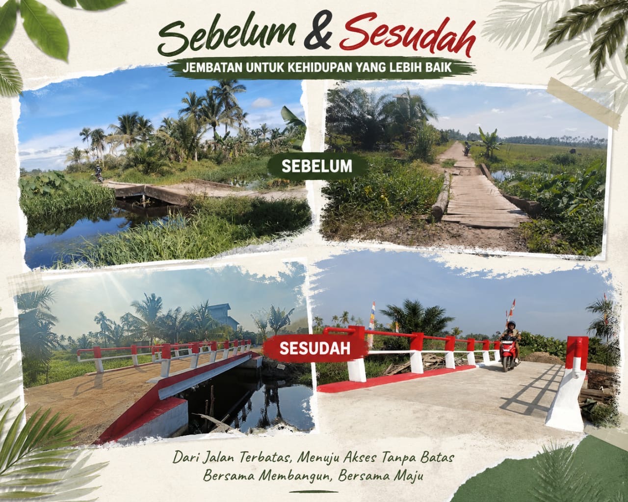 Jembatan Komposit Beton Ketiga Rampung, Program Presiden Prabowo Perkuat Konektivitas di Wilayah Kodim 1201/Mempawah