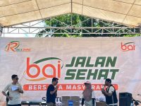 BRI Cabang Mempawah Meriahkan Jalan Sehat HUT ke-12 PT BAI, Kenalkan BRImo hingga Hadirkan Undian Berhadiah
